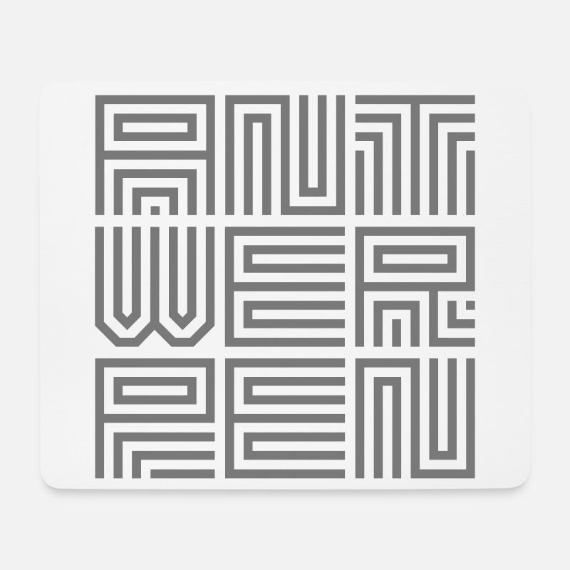 Antwerpen - Mousepad (Querformat) - Weiß