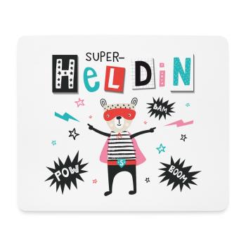Superheldin - Mousepad (Querformat) - Weiß - Vorne
