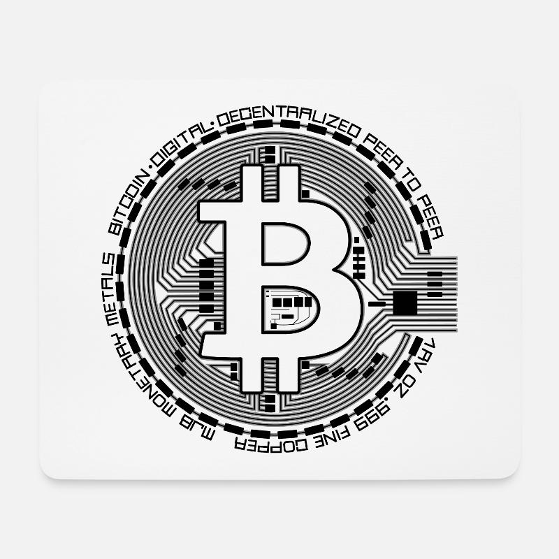 Bitcoin - Mousepad (Querformat) - Weiß