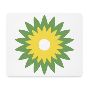 Blume - Mousepad (Querformat) - Weiß - Vorne