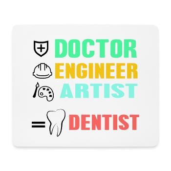 Dentiste - Tapis de souris (format paysage) - blanc - Devant