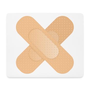 Dispositif de fixation croisé comme élément de conception - Tapis de souris (format paysage) - blanc - Devant