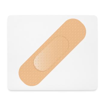einfaches Heftpflaster als Gestaltungselement - Mousepad (Querformat) - Weiß - Vorne