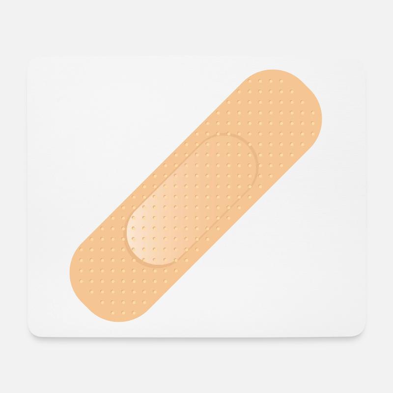 einfaches Heftpflaster als Gestaltungselement - Mousepad (Querformat) - Weiß