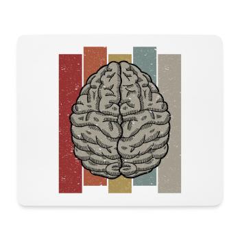 Psychology Brain Retro - Mouse Pad (horizontal) - white - Front