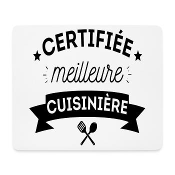 T shirt cuisine humour femme cuisinière cadeau - Tapis de souris (format paysage) - blanc - Devant