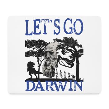 Idée cadeau textile Charles Darwin Evolution - Tapis de souris (format paysage) - blanc - Devant