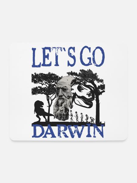 Charles Darwin Evolution textile Geschenkidee - Mousepad (Querformat) - Weiß