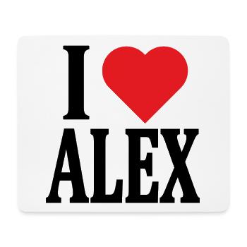 T-Shirt Ich liebe Alex T-Shirt Ich liebe Alex - Mousepad (Querformat) - Weiß - Vorne