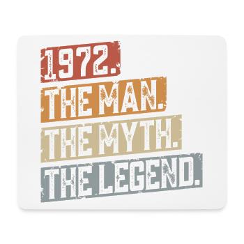 Born 1972 Man Myth Legend Birthday - Mouse Pad (horizontal) - white - Front