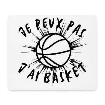 Je peux pas j' ai basket humour basket-ball cadeau - Tapis de souris (format paysage) - blanc - Devant