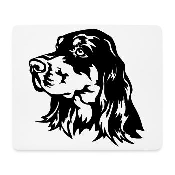 Gordon Setter Tête - Tapis de souris (format paysage) - blanc - Devant