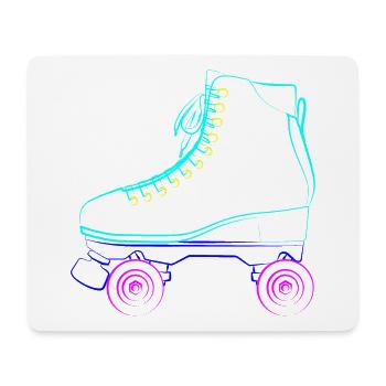 Rollschuhe, roller skates derby skate park, wrotki - Mousepad (Querformat) - Weiß - Vorne