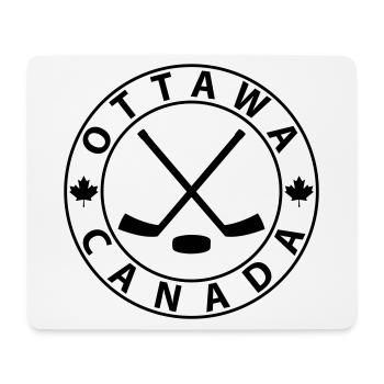 Hockey sur glace à Ottawa - Tapis de souris (format paysage) - blanc - Devant