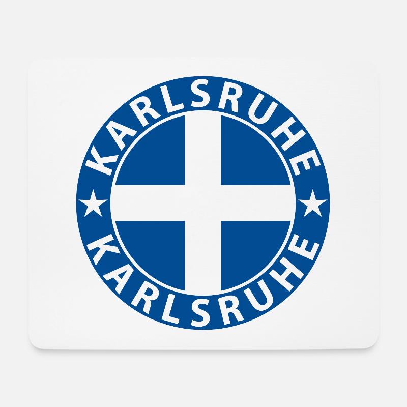 Karlsruhe - Mousepad (Querformat) - Weiß