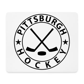 Hockey sur glace de Pittsburgh - Tapis de souris (format paysage) - blanc - Devant