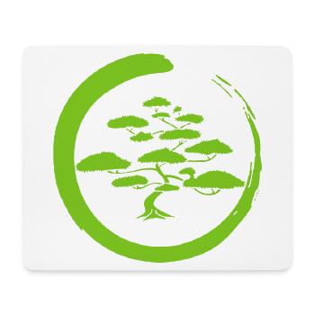 Green Japan tree - Mouse Pad (horizontal) - white - Front