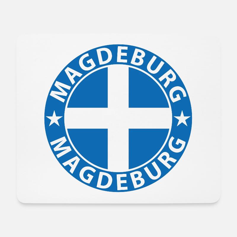 Magdebourg - Tapis de souris (format paysage) - blanc