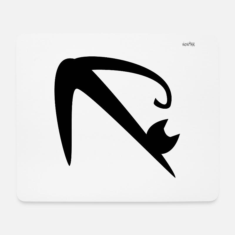 Black cat #2 - Mouse Pad (horizontal) - white