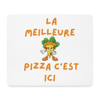 la meilleure pizza c'est ici - Tapis de souris (format paysage) - blanc - Devant