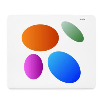 Circles - ellipses #4 - playing with geometry - Mouse Pad (horizontal) - white - Front