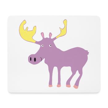 Elch - Moose - Mousepad (Querformat) - Weiß - Vorne
