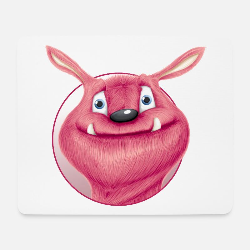 rotes monster - Mousepad (Querformat) - Weiß