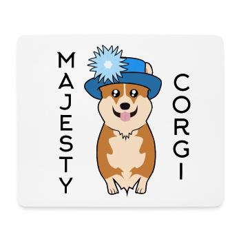 Majesty Corgi - Mouse Pad (horizontal) - white - Front