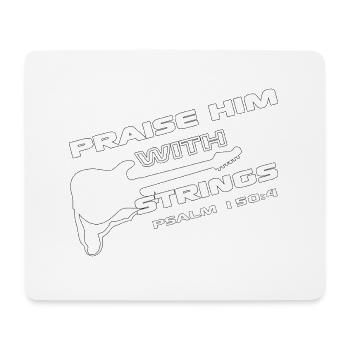 Christian Design lobt ihn mit Streichern Psalm - Mousepad (Querformat) - Weiß - Vorne