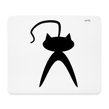 black cat - Mouse Pad (horizontal) - white - Front
