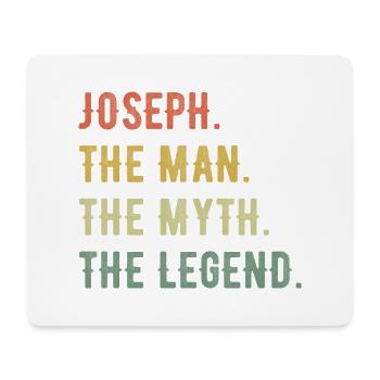 Joseph Vorname The Man The Myth The Legend - Mousepad (Querformat) - Weiß - Vorne