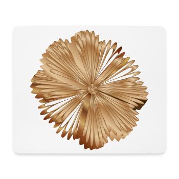 Quilling Blüte in warmen Holzfarben - Mousepad (Querformat) - Weiß - Vorne