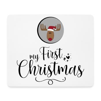 mon premier Noël - Tapis de souris (format paysage) - blanc - Devant