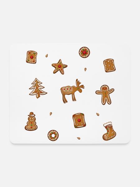 Lebkuchen Plätzchen Spekulatius - Mousepad (Querformat) - Weiß