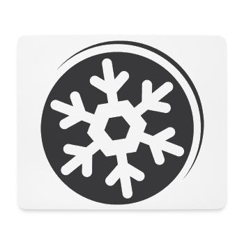 Snowflake Snow Symbol Icon Logo Crystal - Tapis de souris (format paysage) - blanc - Devant