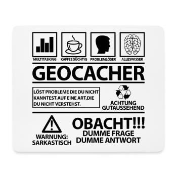 Geocacher Geocaching Witzige Geschenkideen Sprüche - Mousepad (Querformat) - Weiß - Vorne