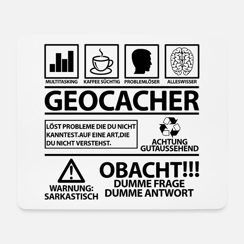 Geocacher Geocaching Witzige Geschenkideen Sprüche - Mousepad (Querformat) - Weiß