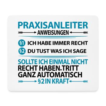 Praxisanleiter Praxisanleitung Abschiedsgeschenk - Mousepad (Querformat) - Weiß - Vorne