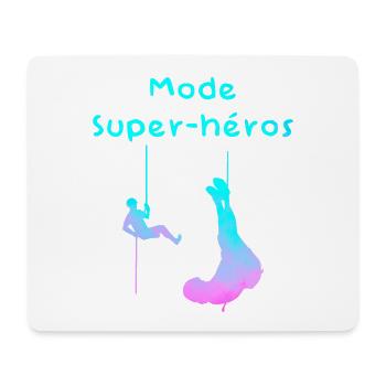 En mode super-héros - Tapis de souris (format paysage) - blanc - Devant