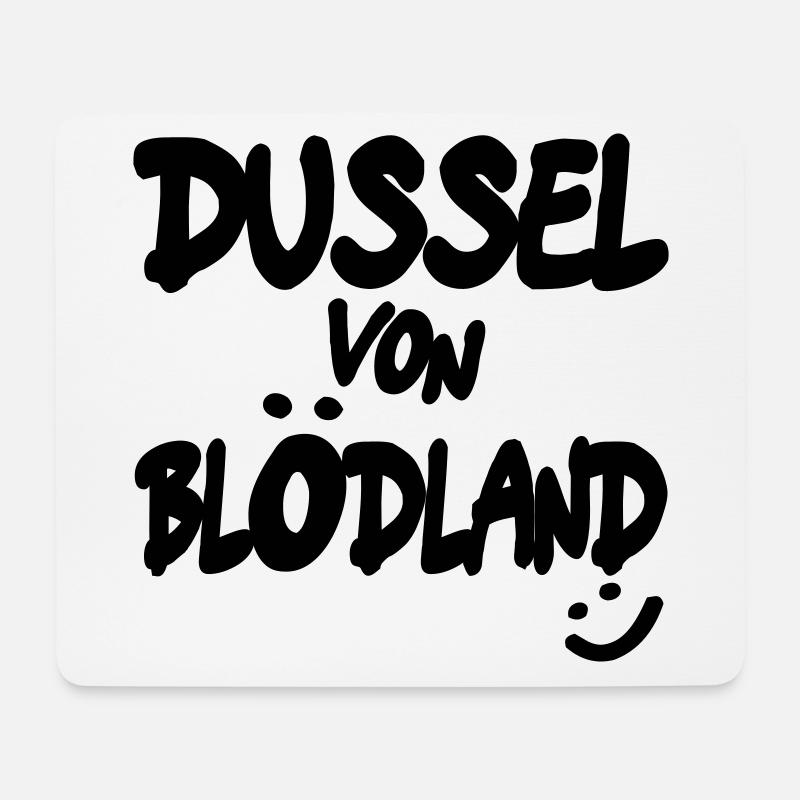 Dussel Blödland - Mousepad (Querformat) - Weiß