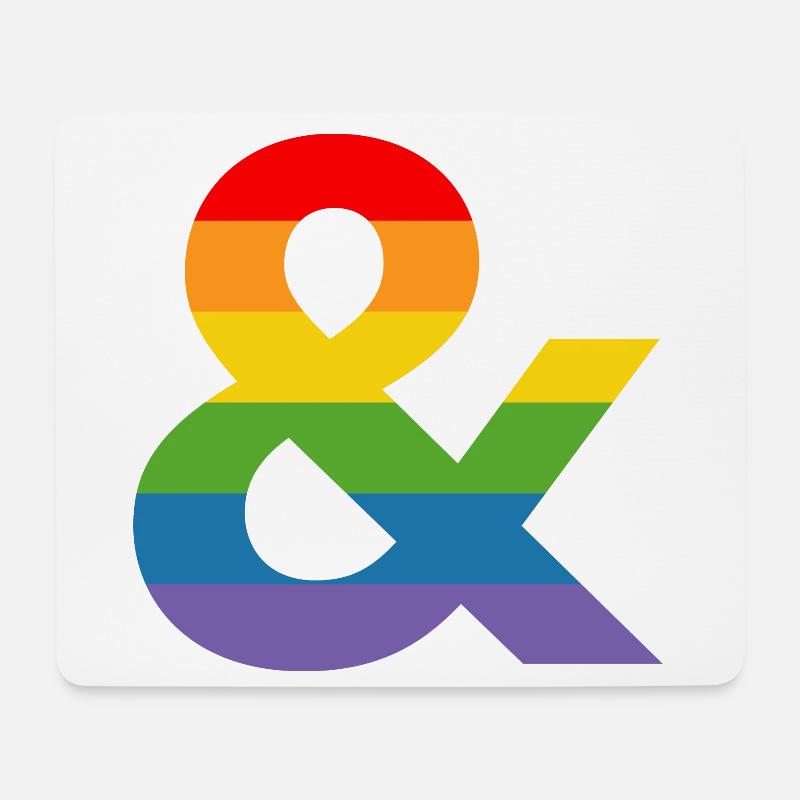 LGBT Rainbow Tshirt and LGBT lgbtqi queer - Mouse Pad (horizontal) - white