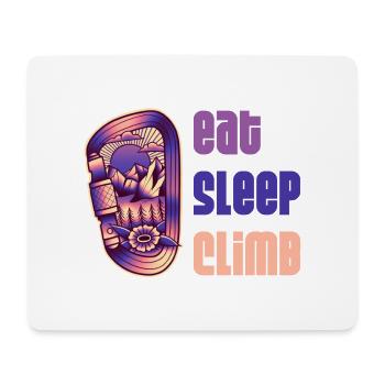 Eat sleep climb passion grimpe escalade montagnard - Tapis de souris (format paysage) - blanc - Devant