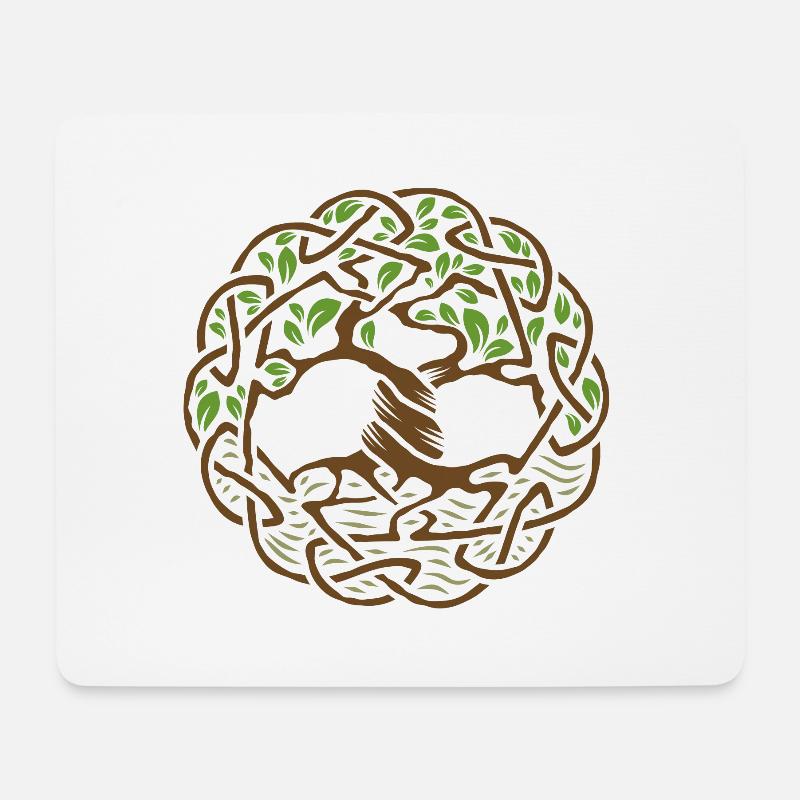 Celtic Tree - Mouse Pad (horizontal) - white