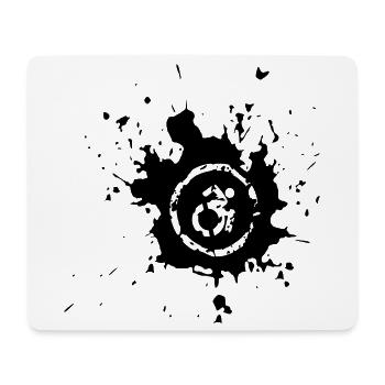 Rollstuhl-Symbol mit Farbspritzer # - Mousepad (Querformat) - Weiß - Vorne