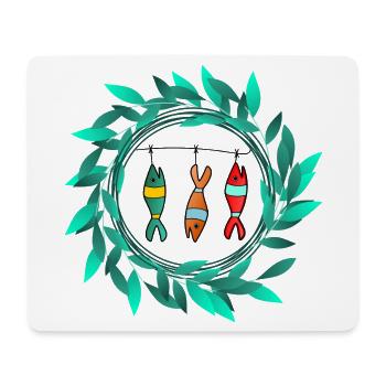 SARDINE. FISCH. APRILSCHERZ. OSTERN. MEER - Mousepad (Querformat) - Weiß - Vorne