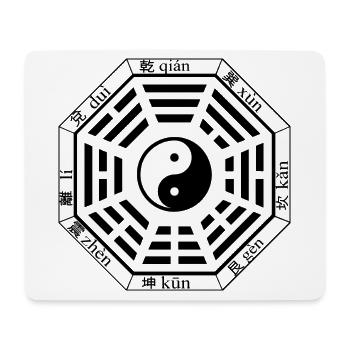 Pakua, Bagua, Yin Yang, I Ging, Symbol, China, Tao - Mousepad (Querformat) - Weiß - Vorne