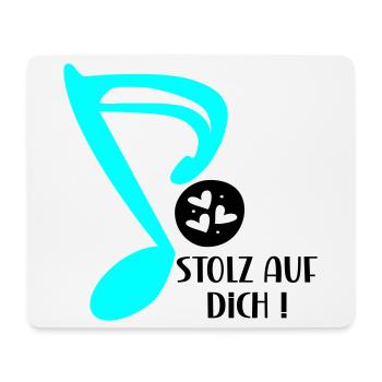 STOLZ AUF MUSIKERIN - MUSIKNOTE MUSIKINSTRUMENTE - Mousepad (Querformat) - Weiß - Vorne