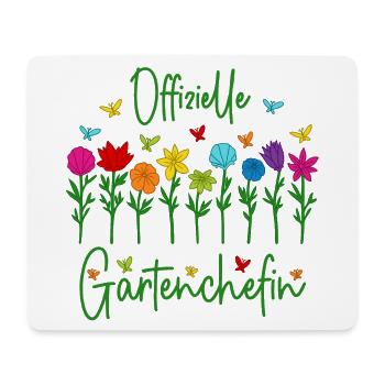 Garten Chefin Gartenarbeit Offizielle Gartenchefin - Mousepad (Querformat) - Weiß - Vorne