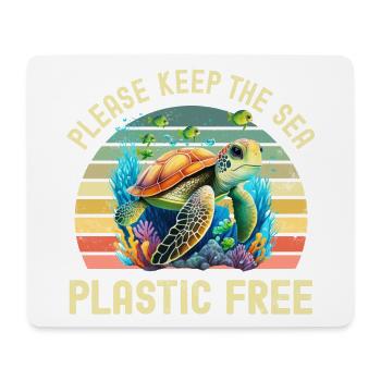 Sea Turtle Environmental Protection - Mouse Pad (horizontal) - white - Front