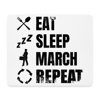 Eating, sleeping, drumming, repeating - Mouse Pad (horizontal) - white - Front
